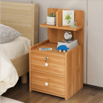 Kaasaegne lihtne &ouml;&ouml;kapi hoiukapp riiuliga Upgraded Warm White with Lock, Two Drawers