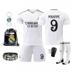 Laste Jalgpallivarustuse Komplekt Real Madrid 2024-2025 Valge Pol&uuml;ester Treeningu M&auml;ngukomplekt Noortele 115-125 CM valge
