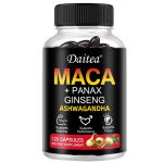 Maka juur (Must, Punane ja Kollane) Toidulisand, Taimsete ekstraktidega, 120 pehmet kapslit 120 Capsules black
