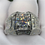 Kuld Karatides Teemant S&otilde;rmus Meestele Rock Kuld Ehted Anillo Esmaltado H&otilde;be Ehted Bague Diamant Bizuteria S&otilde;rmused 7