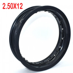 Alumiiniumist esiratas 12-tolline 2.50-12 motokross 32 kodaraga Velje rummu ring 2.50x12 sulam mootorrattale mustuserattale pit bike'ile must