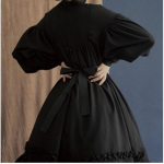 Gooti Vintage Lolita Kleit Naistele Keskaegne Viktoriaanlik Printsessi Teenijat&uuml;druku Kleit Halloweeni Kost&uuml;&uuml;m Laterna Varrukaga T&uuml;drukute Armas Haldjakleit S must