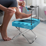 Kokkupandav pedik&uuml;&uuml;ripink USB-ventilaatori ja suurendusklaasiga, 5 reguleeritavat jalga asendit. Kodu k&uuml;&uuml;nehoolduseks, salongiks, reisimiseks. sinine