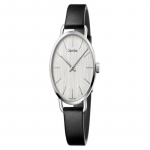 CALVIN KLEIN kell kvartsliikumine nahkrihm 41mm valge sihver meeste kell 30 meetrit veekindel K7B211C6 kvarts
