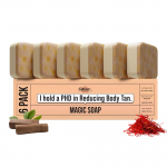 Ghar Soaps Sandlipuu ja Safrani Maagilised Seebid P&auml;ikesep&otilde;letuse V&auml;hendamiseks (100 g pakend 6 tk) | Parabeenivaba | Sandlipuu ja safrani vanniseep | K&auml;sit&ouml;&ouml;seebid s&auml;raks