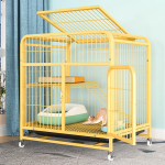 2-korruseline kassimaja siseruumides eriti suur vaba ruum lemmikloomapuuri kassipoja ronimisraami maja k&otilde;ik-&uuml;hes kassivillad liigutatav kassiloss (as the picture,Only cat cage) gray