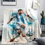 Lionel Messi Prinditud Flanell-tekk, pehme visketekk magamistoa diivani jaoks, pestav, jalgpallif&auml;nni kaup, suurep&auml;rane kingitus. 130cm x 150cm