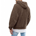 Talvine meeste soe kunstkarusnahast kapuuts kapuutsiga dressipluusid Pullover vabaaja meeste kapuutsiga kottis dressipluus mantel Putwear S kohv