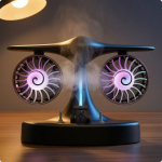 Lennuki ventilaator Sisseehitatud niisuti Niisutav Kahepealine Kodumasin Must must