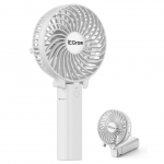 iEGrow K&auml;eshoitav ventilaator, Kaasaskantav USB-minireisiventilaator 2000 mAh laetava akuga, 3 kiirust, Lauaventilaator koduks, kontorisse ja reisimiseks - Valge v&auml;hem