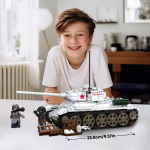 518 tk T34-85 keskmine tank ehitusklotsid WW2 raske tank vanker s&otilde;durifiguurid mudel klotsikomplekt harivad m&auml;nguasjad kingitused lapsele No box gray
