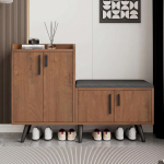Moodne puidust mustriga kingapink, kingakapp, neli hoiustust ust, as&uuml;mmeetrilised metallk&auml;epidemed, L120/S34/K82,8 CM (VANA SKU: N657P242917N) 120 x 34 x 82.8 cm looduslik