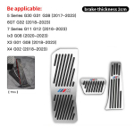 BMW M Power Pedaalikate Alumiiniumisulam Libisemisvastased Tarvikud BMW M E90 E60 F30 F10 E39 E36 F20 G30 G20 E87 E92 E91 jaoks / Kleebis