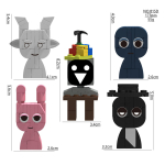 Sprunki R&uuml;tmiboks Koletis M&auml;ngutegelase Ehitusklotside Komplekt Lastele 815d cute version of rhythm box 5 models