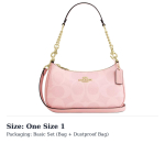 COACH Teri kunstnahast &otilde;lakott keskmine naiste oma Rouge Pink CAL51-IMPO One Size 1 white