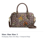 COACH Rowan Jacquard-kangast nahast k&auml;ekott Keskmine Naiste Tamm CDZ01-IMPU7 One Size 1 gray