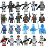 T&auml;hes&otilde;dade S&otilde;dalase Ehitusklotside Minifiguurid V&auml;ikeste Osakeste Kokkupandavad Kujud Lahingum&auml;nguasi 24 Stiili Set D
