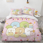 Jaapani Multifilm Sumikko Gurashi Anime Voodipesukomplekt Kawaii Armas Sumikkogurashis Tekikott Tekikate Padjap&uuml;&uuml;r Queen King 135cmx200cm