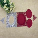 Lilled ovaalsed raamid metallist l&otilde;ikevormid &scaron;abloonid scrapbooking fotoalbumid reljeefsed paberkaardid k&auml;sit&ouml;&ouml;d