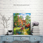 Teemantmaali maastik Teemanttikandid T&auml;isekraanil teemantmosaiikide m&uuml;&uuml;gipildid 20X30