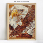 5D DIY t&auml;is&uuml;mmargune teemantmaal Kotkas Rhinestone Mosaiic Teemanttikandid Loomade ristpistes 20X30CM