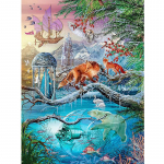 Teemantmaaling K&auml;sit&ouml;&ouml;maaling Fox Eagle Teemanttikandid Rhinestones Tikand Teemant 20X30CM