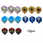 15-30 tk Ilus peegeldav lasernoolem&auml;ngu komplekt ABC Darts Flights kvaliteetne vastupidav PVC Kena noolem&auml;ngu komplekt