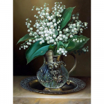 Full Drill Teemantmaal Tikandid Lill Maikelluke Lille Tikand Ristpiste 20X30CM