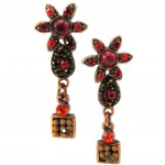 Les Tr&eacute;sors De Lily [B1009] - Boucles Cr&eacute;ateur 'Fleur des D&eacute;lices' Rouge punane