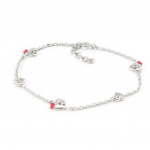 Altesse [G2483] - Bracelet Argent 'Love' rouge punane