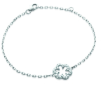 Les Tr&eacute;sors De Lily [L6347] - Bracelet Argent 'Flora' blanc valge