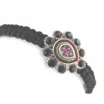 Les Tr&eacute;sors De Lily [N0738] - Bracelet shamballa 'Sissi' rouge punane