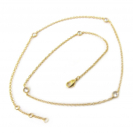 Les Tr&eacute;sors De Lily [P2387] &ndash; kullatud kaelakee 'Sissi' valgest kullast (kristall) valge