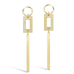 Les Tr&eacute;sors De Lily [Q4050] - kullatud k&otilde;rvar&otilde;ngad  Sissi  valgest kullast - 65x10 mm valge
