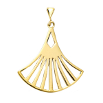 Les Tr&eacute;sors De Lily [Q7602] - Pendentif Plaqu&eacute; Or 'Cl&eacute;opatra' dor&eacute; (&eacute;ventail) - 20x20 mm kuld