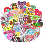 50 tk Multifilm Vsco Girls Kawaii kleebised M&auml;nguasi lastele Armas kleebis meisterdamiseks s&uuml;learvuti jalgratta Moto auto pagasi rula kleebistele