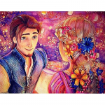 T&auml;is&uuml;mmargune puur 5D DIY Teemantmaal Multifilm printsess Tikand Ristpiste 20X30CM