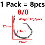 8/0-18/0 Merevee p&uuml;&uuml;gikonks imporditud roostevabast terasest okastringkonks Tugev trolling-taglakonks tuunikalap&uuml;&uuml;giks #8/0