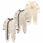 3 tk Beebipoiste riided Vankrid vasts&uuml;ndinud t&uuml;drukutele T&auml;isvarrukatega puuvillased imikute v&auml;ikelaste riided roupas de bebe 3M roheline