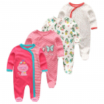 Kiddiezoom 4 tk Beebi poistele T&uuml;drukute R&otilde;ivad Vasts&uuml;ndinu Unisex riided T&auml;isvarrukad puuvillased imikute v&auml;ikelaste riided 3M