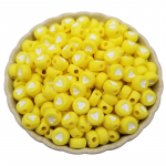 S&uuml;damekujuline mood mitmev&auml;rviline akr&uuml;&uuml;l lahtised DIY helmed leiud Ehete valmistamine kollane