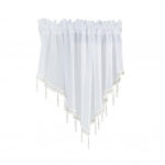 LCP kolmnurga kujuga k&ouml;&ouml;k l&uuml;hike kardin aken Valance Drape Home Decor valge