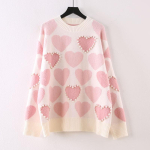 Sweet Preppy Style 2021 Sweet Preppy Style Kampsun S&uuml;gistalvereided Naiste Mood Uued Pulloverid Kootud O-kaelusega p&auml;rlitega Naiste topid lahtised One Size sinine