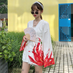 Jaapani stiilis hiina stiilis kirjanduslik retro kardigan kimono Harajuku naiste seksikas yukata naiste t&auml;navar&otilde;ivad traditsiooniline haori One Size valge