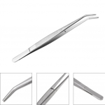 1x roostevabast terasest pintsetid teetarvikud teeklambrid t&ouml;&ouml;stuslikud pintsetid 15,7 cm