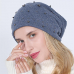 Talvised soojad m&uuml;tsid Naine Beaines M&uuml;ts Soliidne vabaaja Daam Slouchy Pearl Cap Heegeldatud Suusa Nokam&uuml;ts Naistele Pehme kottis Skullies Beanies