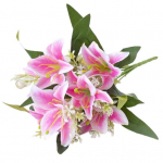 1 tk simulatsioonilill ilma n&auml;rtsimiseta, &uuml;heharuline mitme kahvliga Kasulik igavene kunstlik kodu jaoks punane