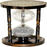 Antiikne vanaaegne meremessing, klaasist male tr&uuml;kitud liivataimeri liivakell