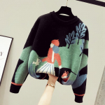 Naiste kevade ja s&uuml;gise kootud kampsun t&uuml;drukud L&auml;&auml;ne mood slim casual puuvillane One Size must