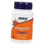 Vitamiin D3, vitamiin D-3 400, Now Foods 180 geelikapslit (36128046) 180softgels